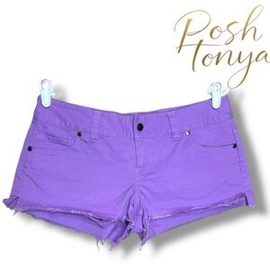Under Armour Heat Gear Semi Fitted Denim Jean Shorts Purple Sz 8 Coastal Resort
